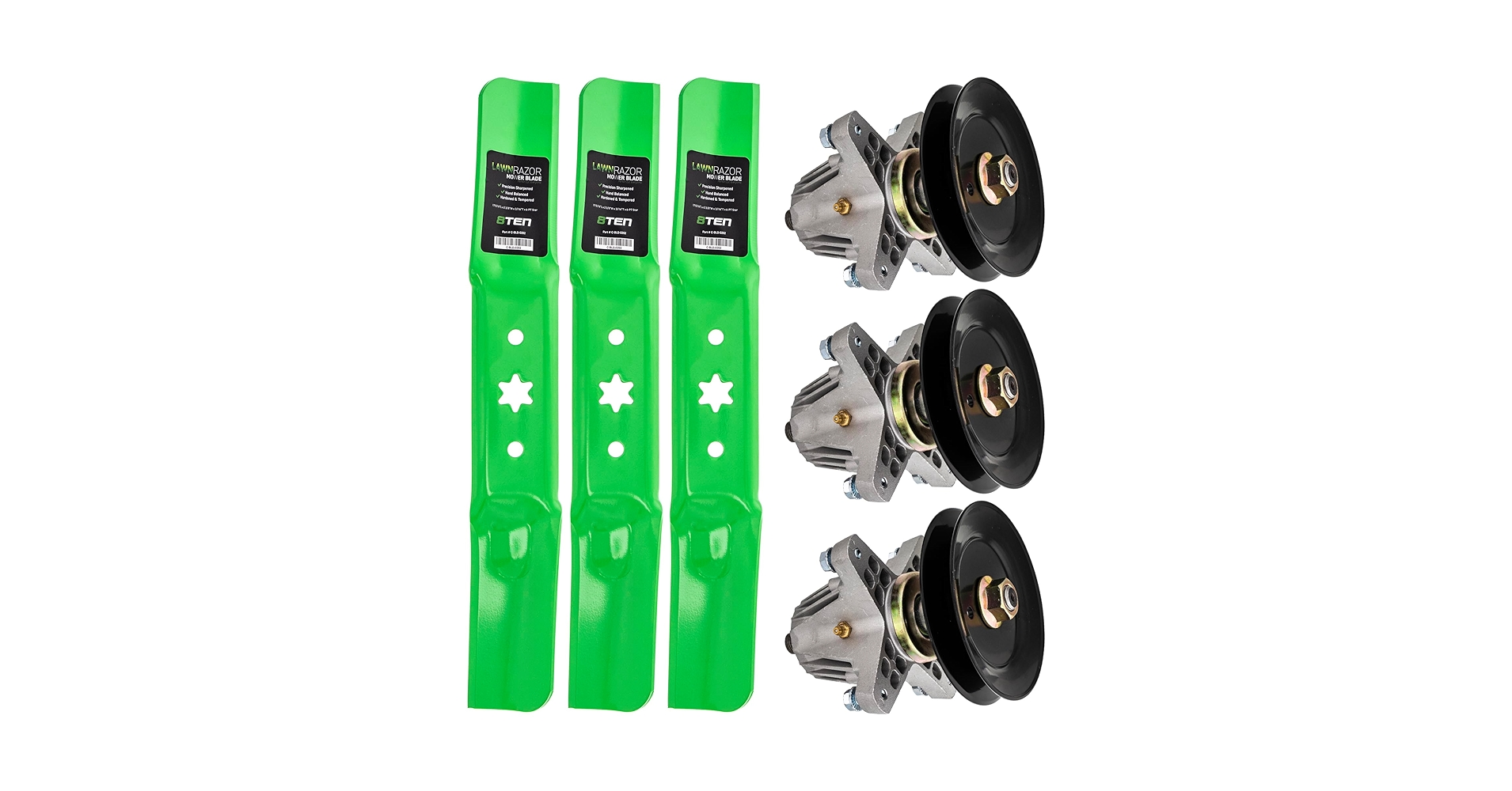 50ブレインタートル Amazon.com : 8TEN Spindle High Lift Blade Kit 50 inch Cut